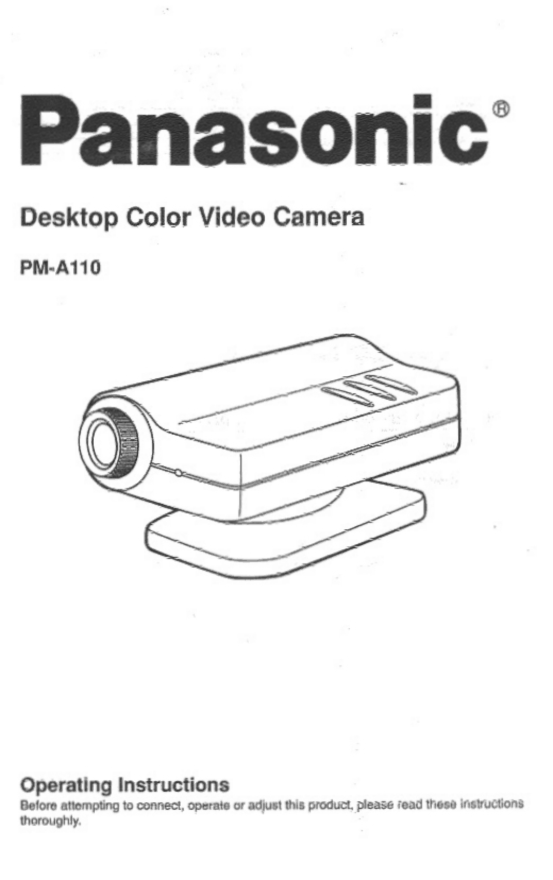 Panasonic PM-A110 manual 