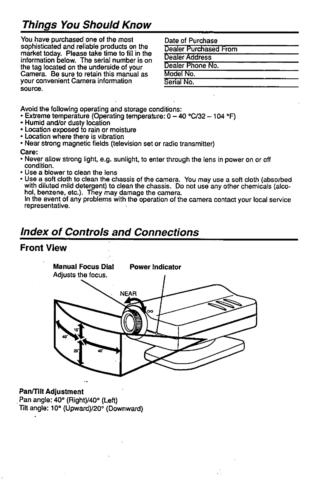 Panasonic PM-A110 manual 