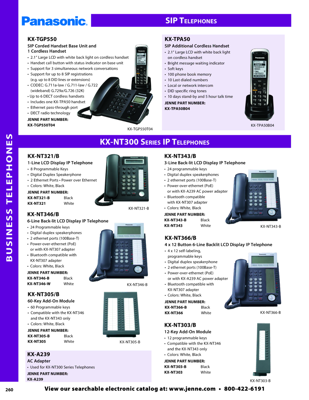 Panasonic PMPU2000 manual Business Telephones 