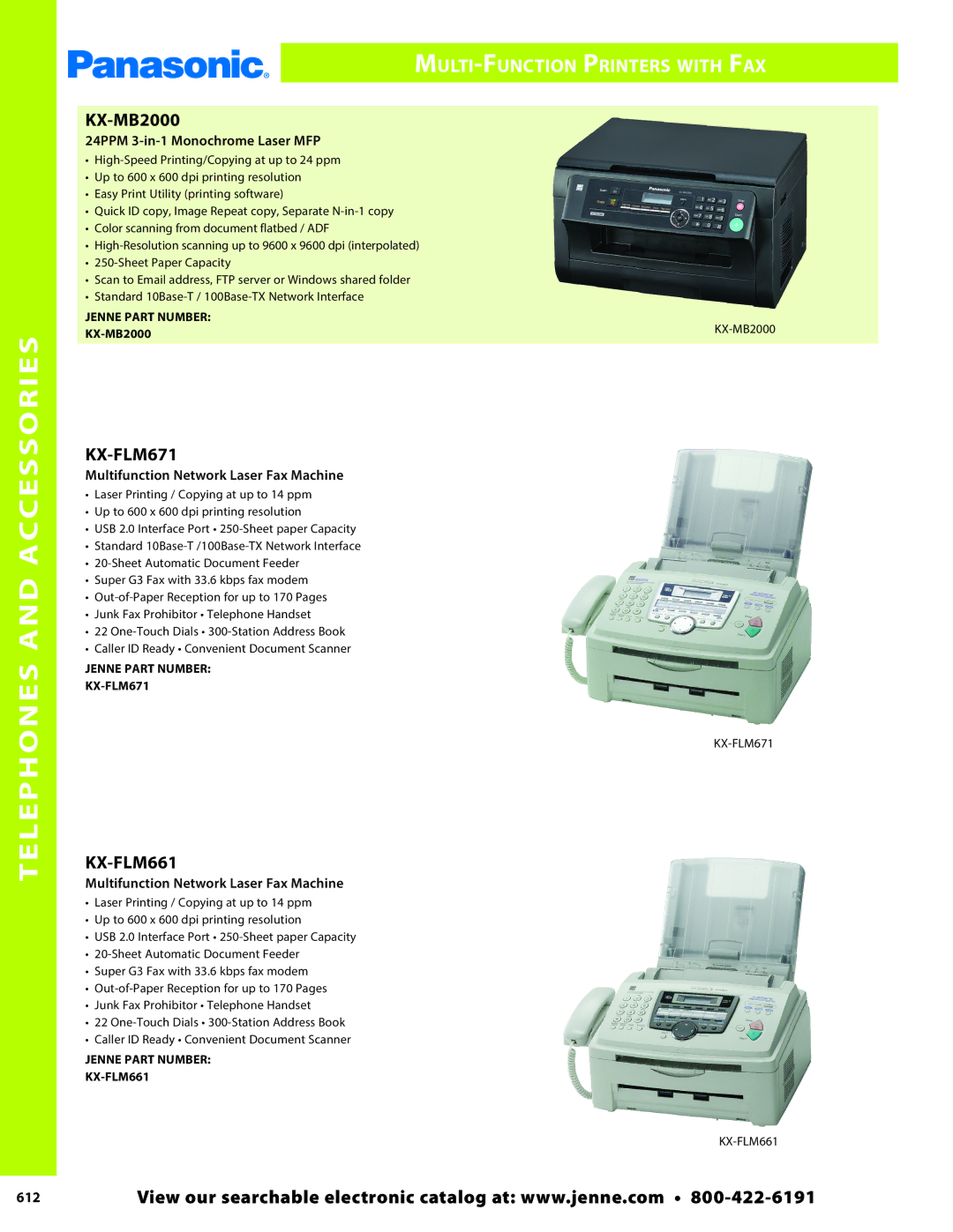 Panasonic PMPU2000 manual KX-MB2000, KX-FLM671, KX-FLM661, 24PPM 3-in-1 Monochrome Laser MFP 