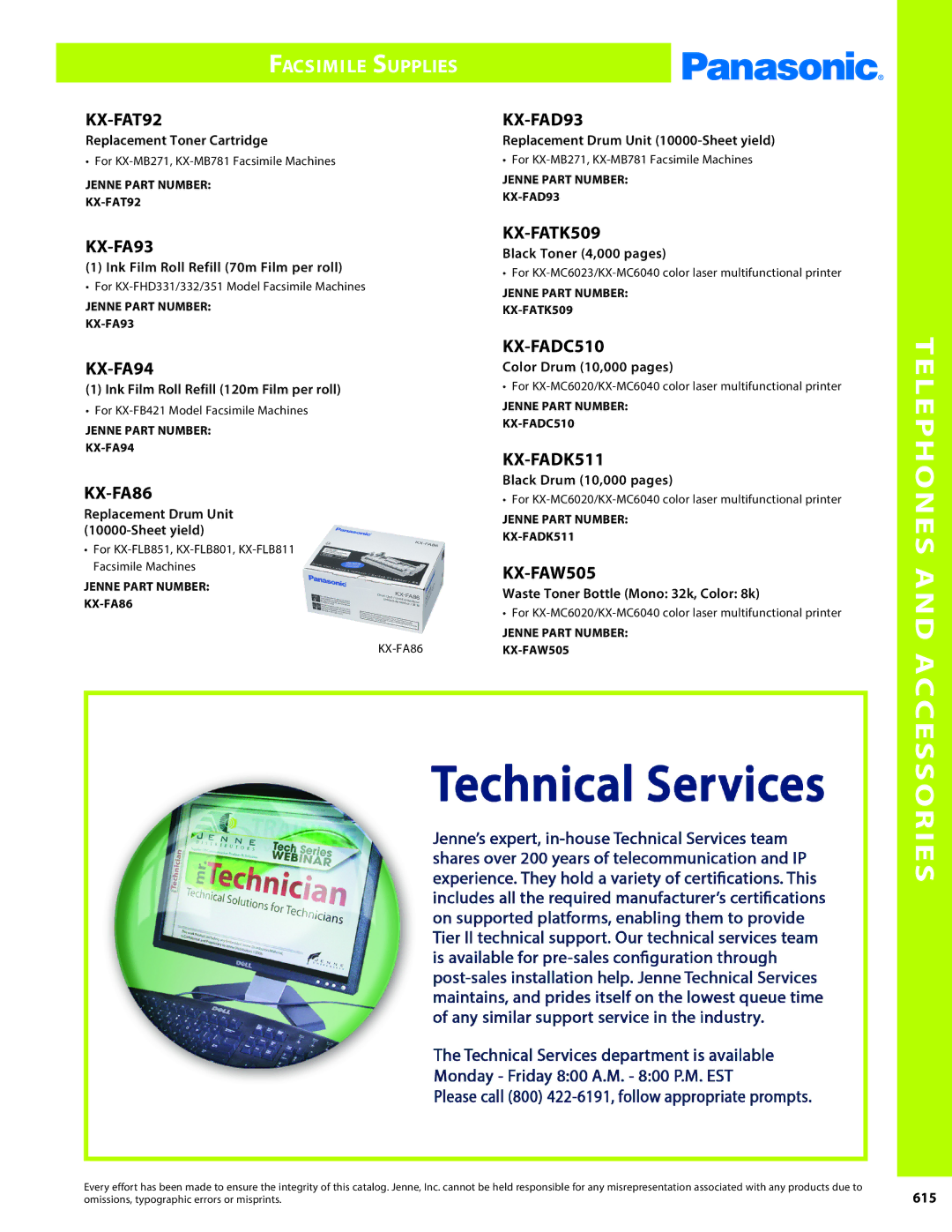 Panasonic PMPU2000 manual KX-FAT92, KX-FA93, KX-FA94, KX-FA86, KX-FAD93, KX-FATK509, KX-FADC510, KX-FADK511, KX-FAW505 