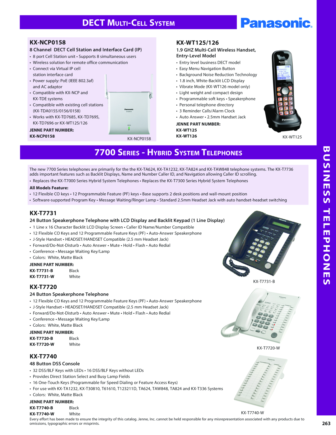 Panasonic PMPU2000 Business, DECT Multi-Cell System, Series - Hybrid System Telephones, GHZ Multi-CellWireless Handset 
