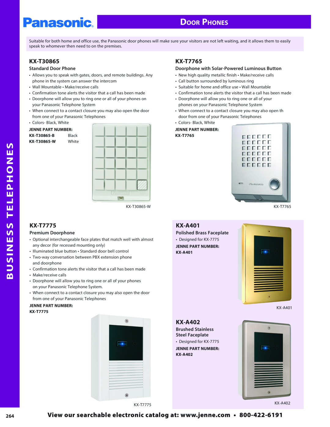 Panasonic PMPU2000 Telephones, Business, Door Phones, Standard Door Phone, Doorphone with Solar-PoweredLuminous Button 
