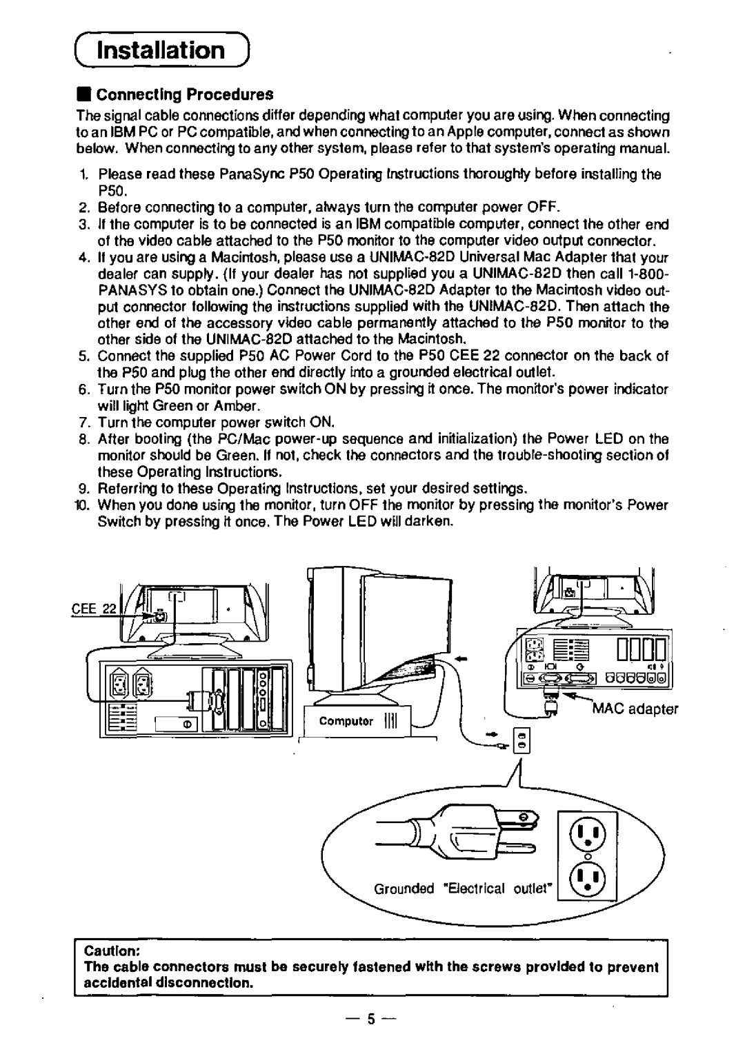 Panasonic Pro P50, PanaSync manual 