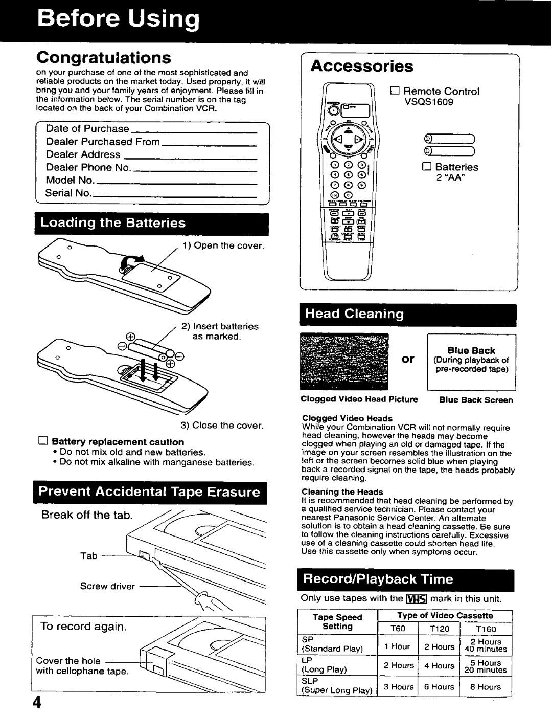 Panasonic PROLINE, AG-513D manual 