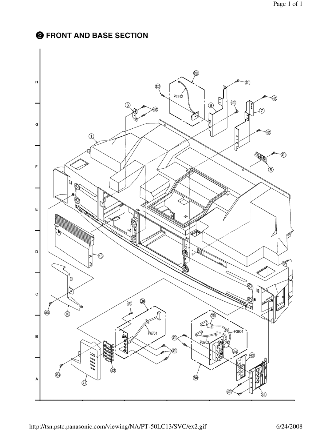 Panasonic PT-50LC13 service manual 24/2008 