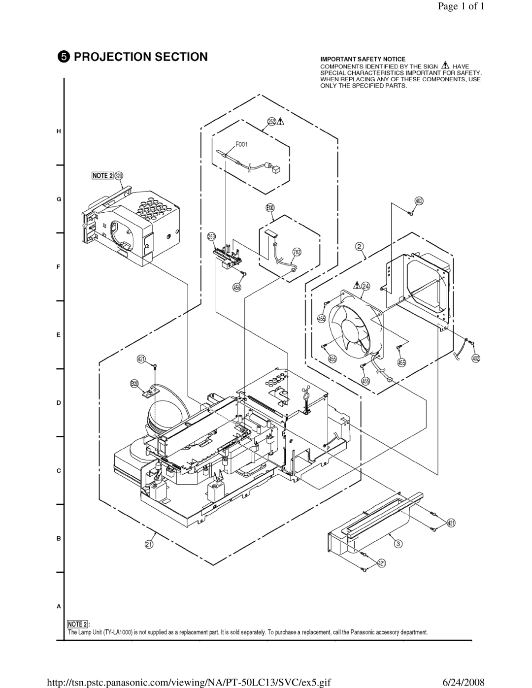 Panasonic PT-50LC13 service manual 24/2008 