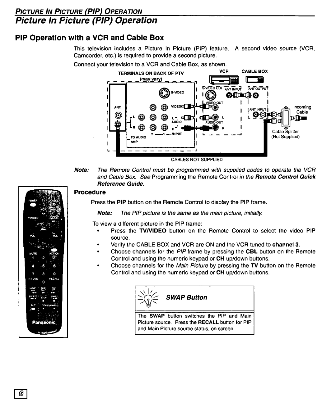 Panasonic PT-51G43 manual 