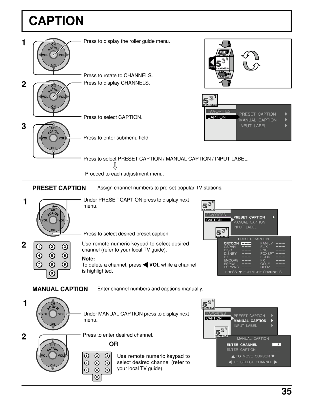 Panasonic PT 52DL52 manual Use remote numeric keypad to, Select desired channel refer to, Your local TV guide 