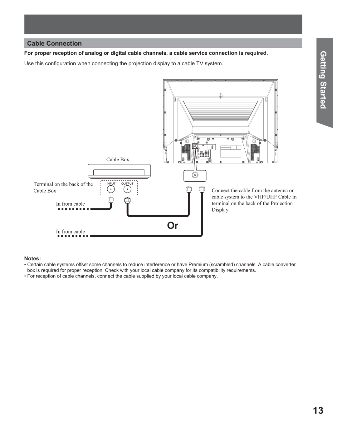 Panasonic PT 56DLX25, PT 56DLX75 manual Cable Connection 