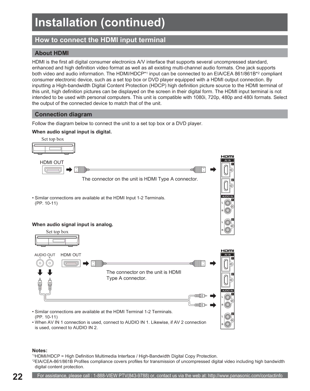 Panasonic PT 56DLX75, PT 56DLX25 manual How to connect the Hdmi input terminal, About Hdmi, Connection diagram 