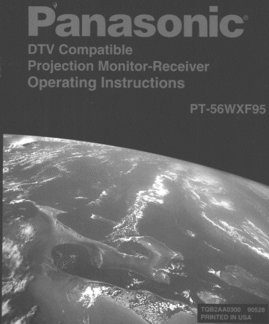 Panasonic PT 56WXF95 manual 