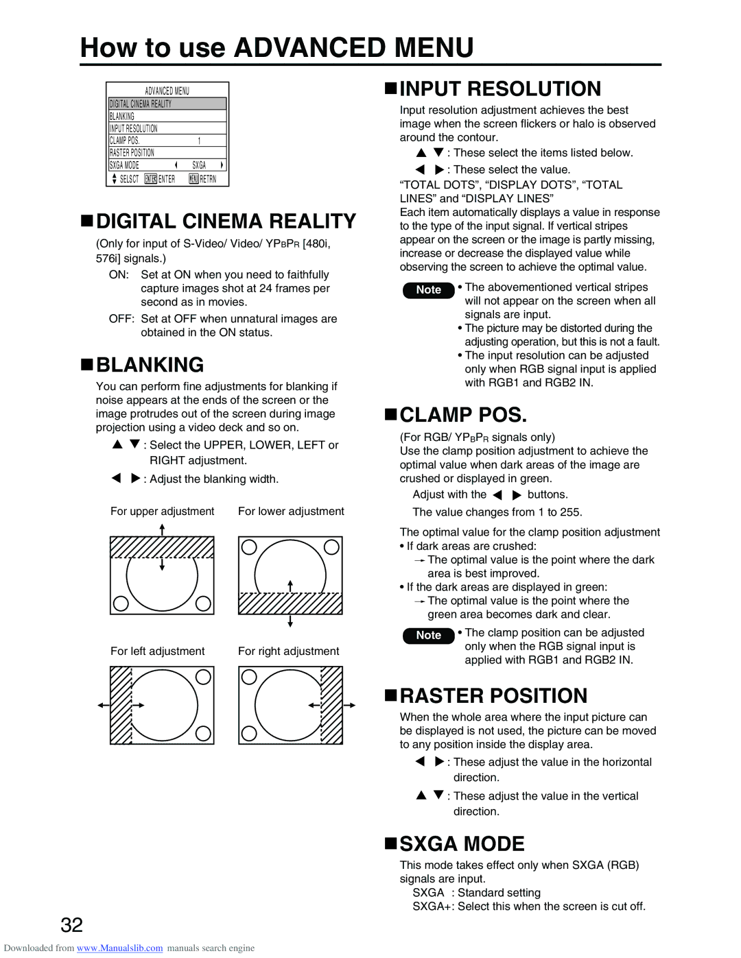 Panasonic PT-D3500E manual How to use Advanced Menu 