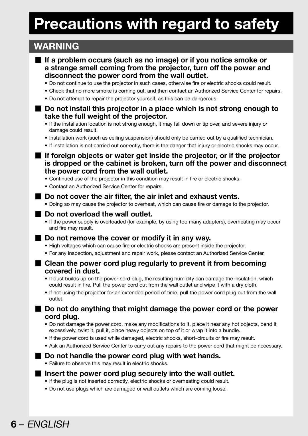 Panasonic PT-DW100U operating instructions 