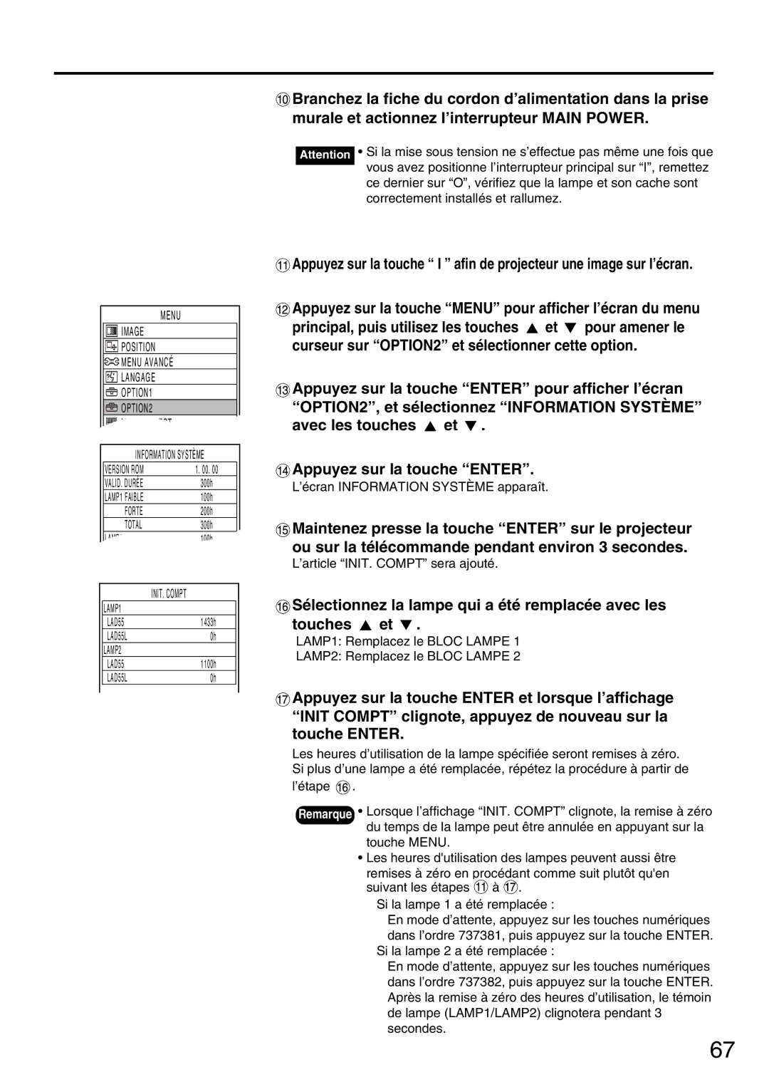 Panasonic PT-DW5000UL manual INIT. Compt 