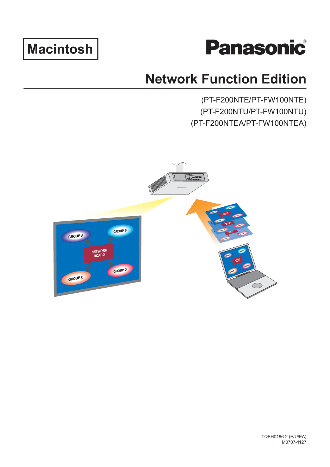 Panasonic PT-F200NTE/PT-FW100NTE, PT-F200NTU/PT-FW100NTU manual Macintosh Network Function Edition 