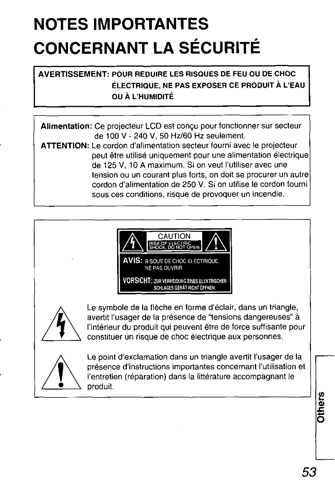 Panasonic PT-L711U, PT-L501U, PT-L701U manual 