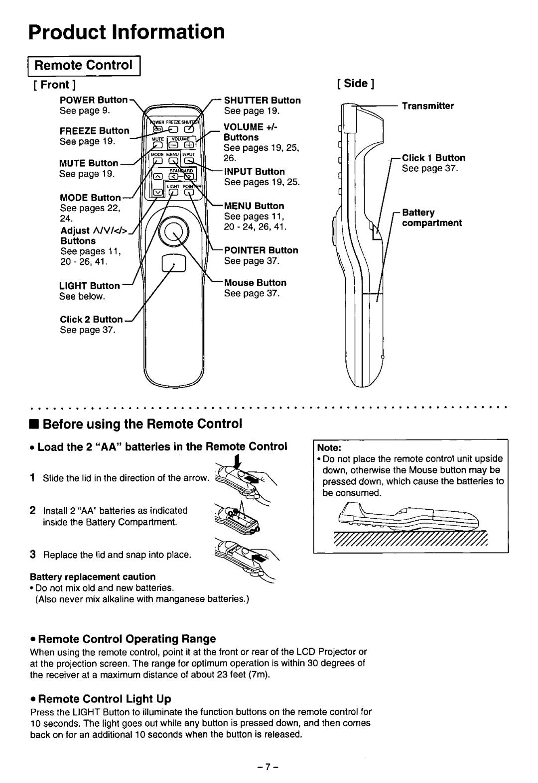 Panasonic PT-L556U manual 