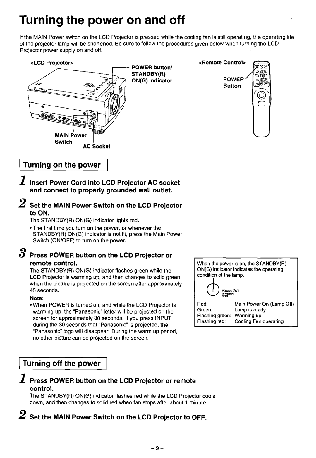 Panasonic PT-L556U manual 