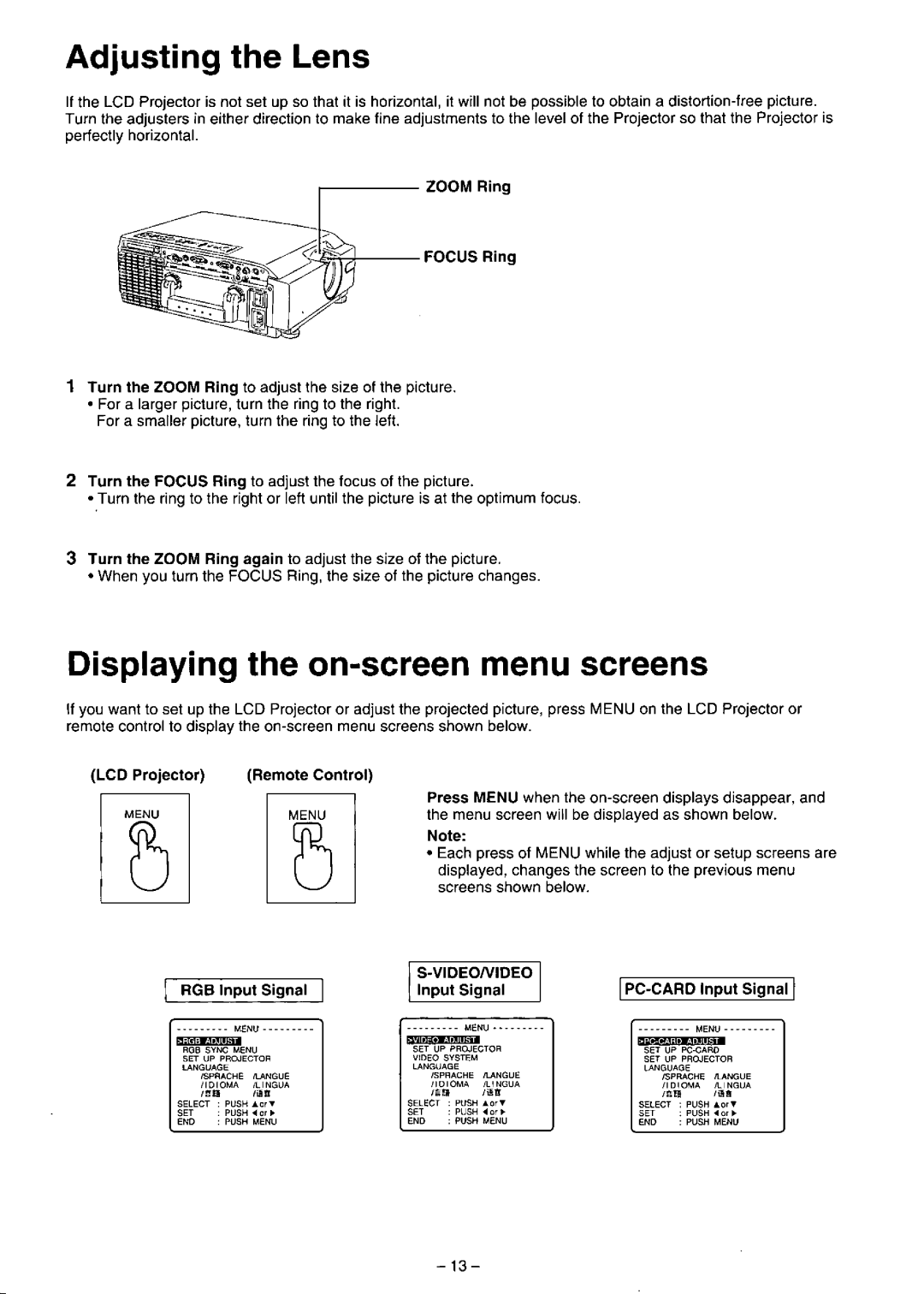 Panasonic PT-L557U manual 