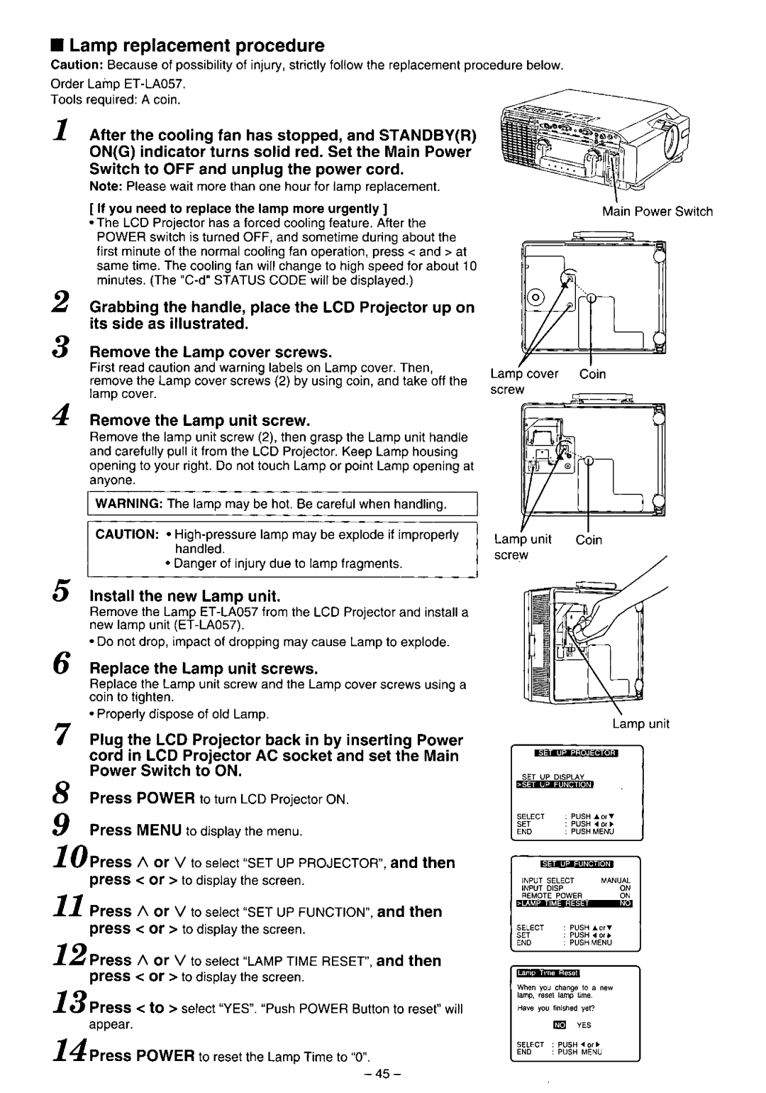 Panasonic PT-L557U manual 