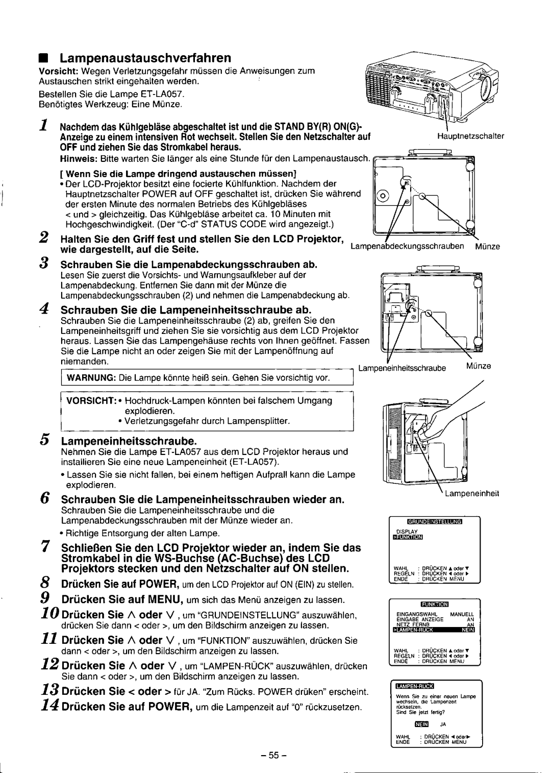 Panasonic PT-L557U manual 