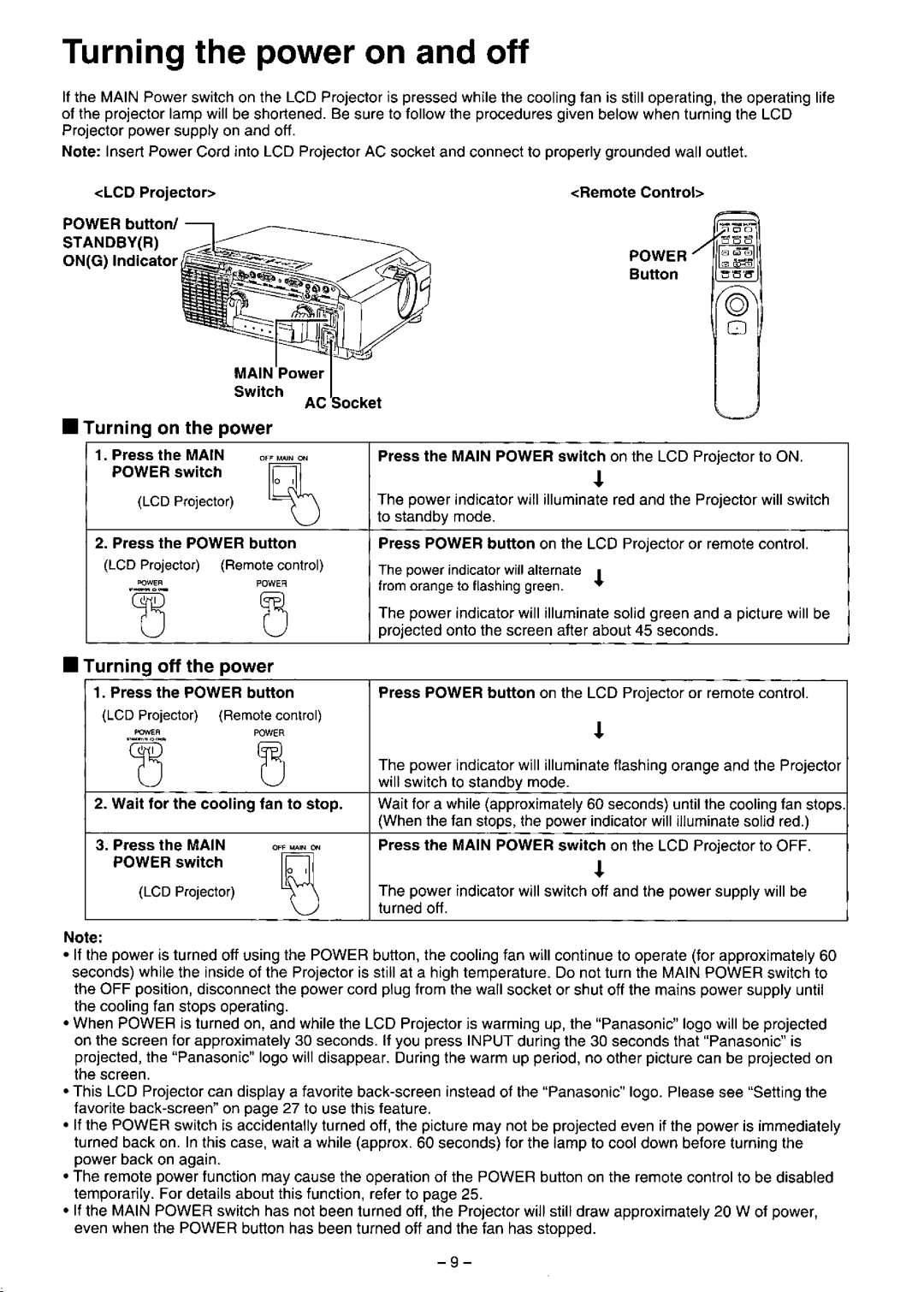 Panasonic PT-L557U manual 