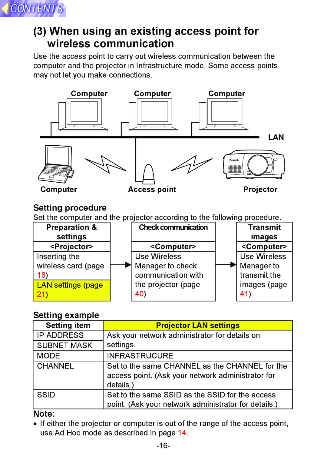 Panasonic PT-L712NTE manual Lan 