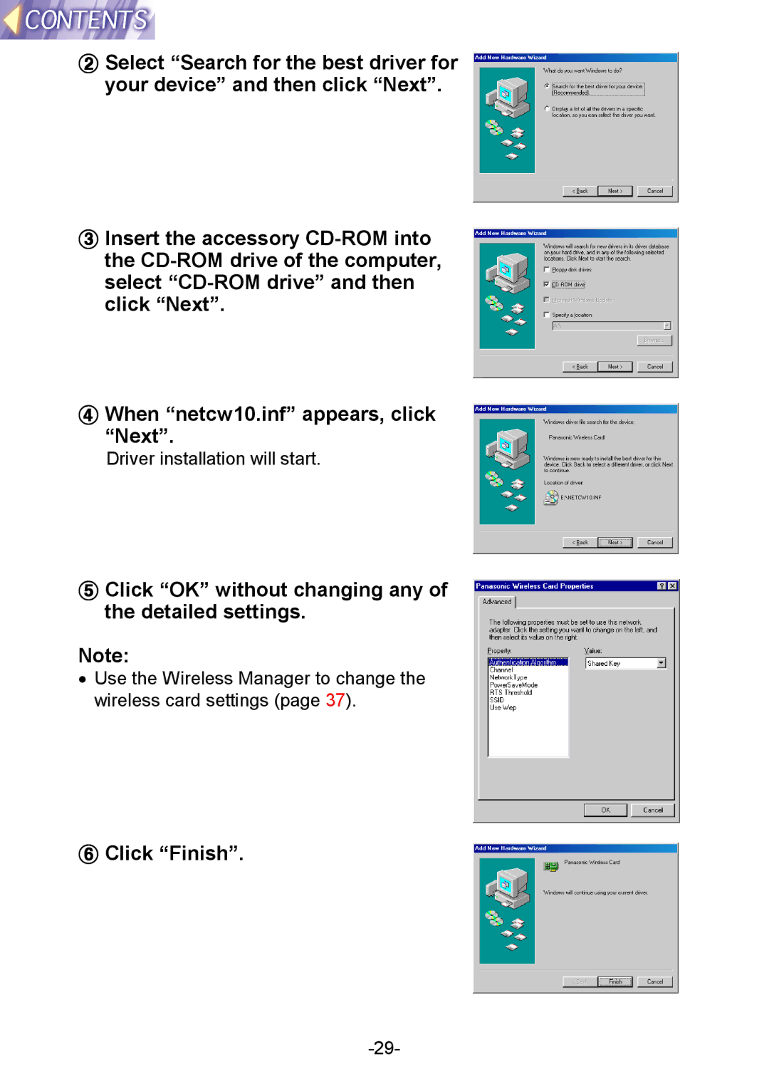 Panasonic PT-L712NTE manual Click OK without changing any of the detailed settings, Click Finish 