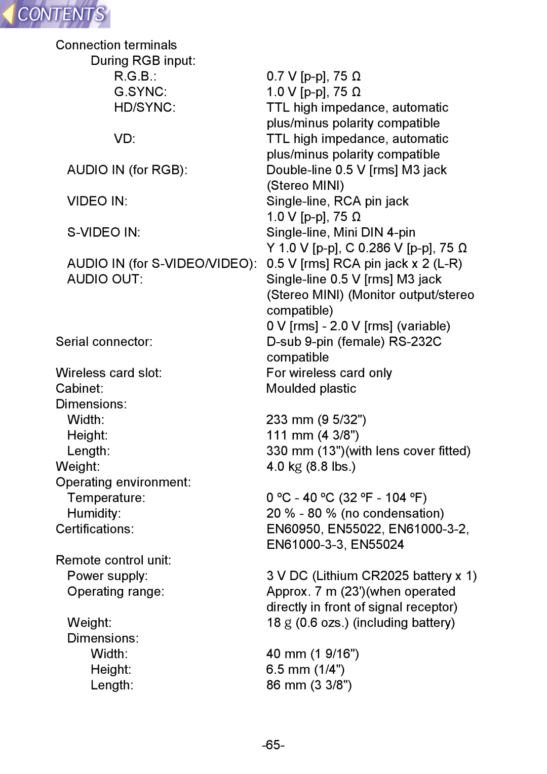 Panasonic PT-L712NTE manual Sync 