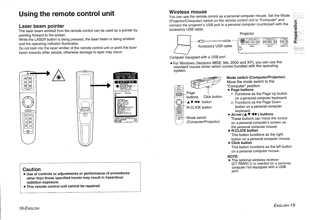 Panasonic PT-L730NTE manual 