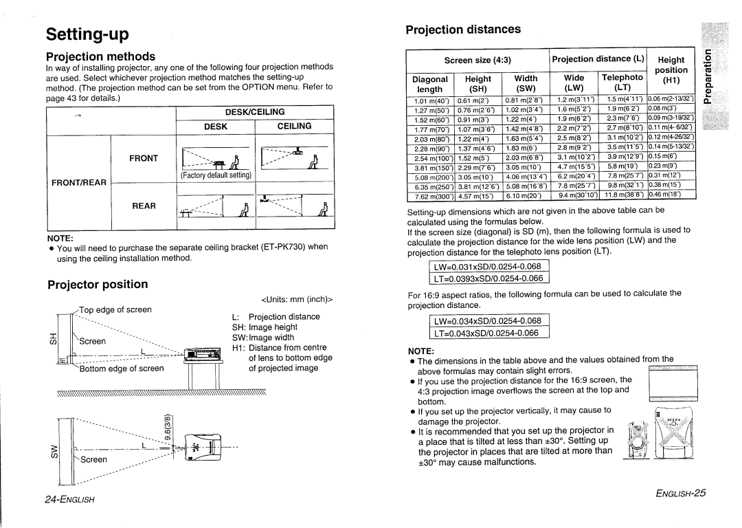 Panasonic PT-L730NTE manual 