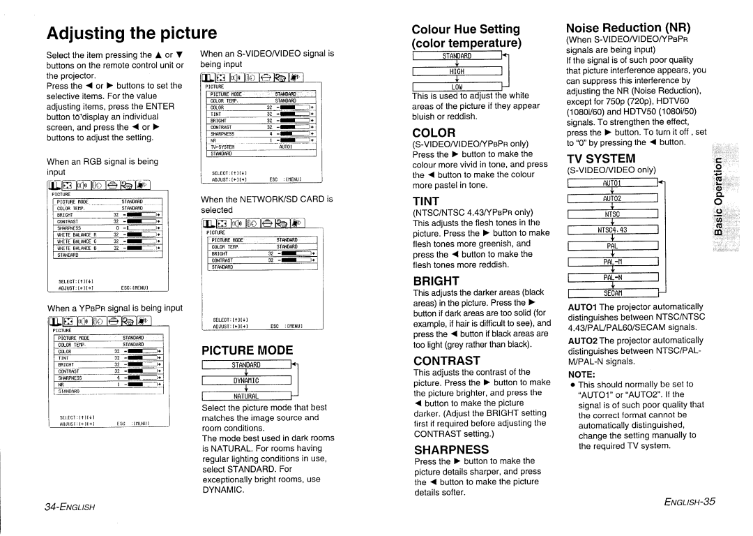 Panasonic PT-L730NTE manual 