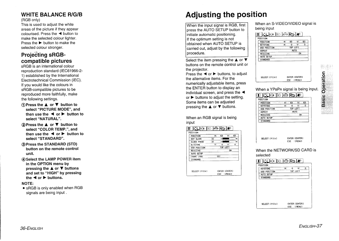 Panasonic PT-L730NTE manual 