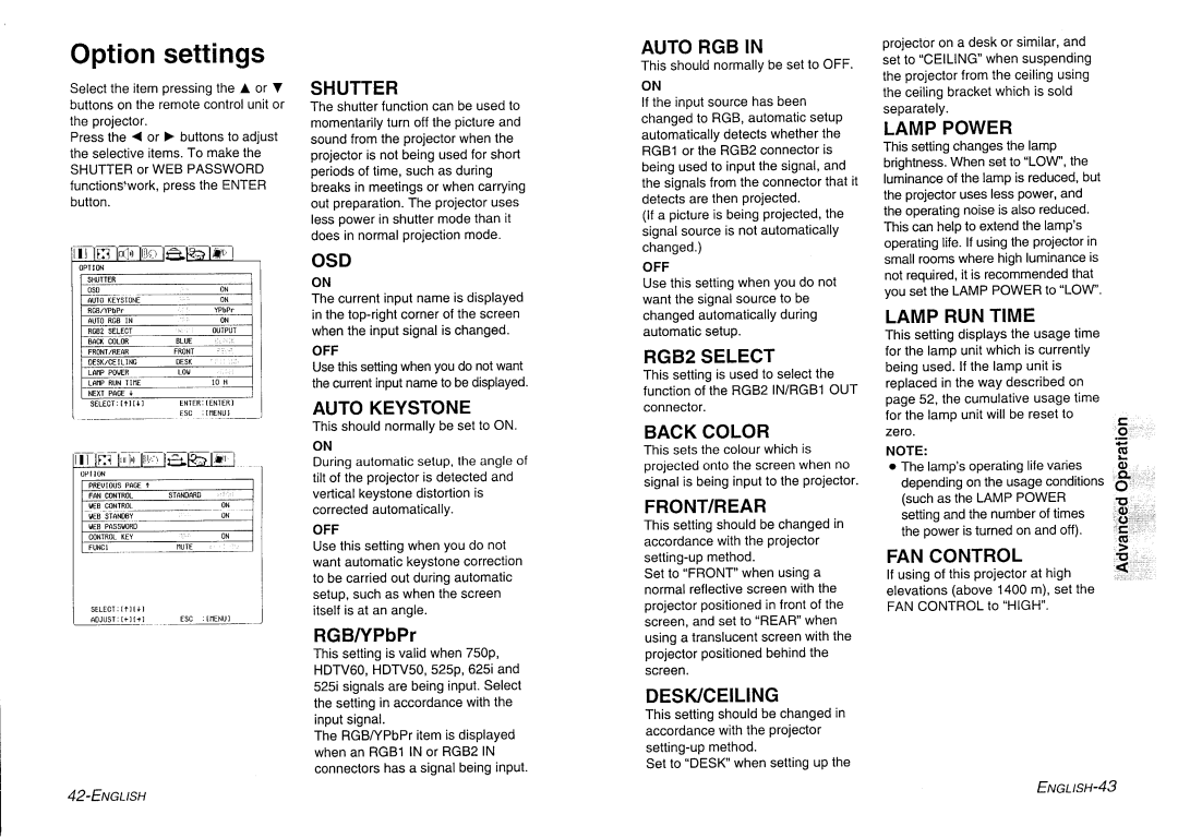 Panasonic PT-L730NTE manual 