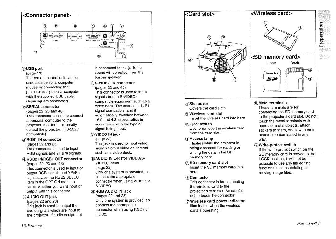 Panasonic PT-L730NTE manual 