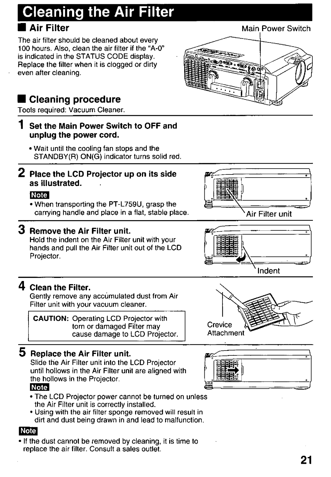 Panasonic PT-L759U manual 