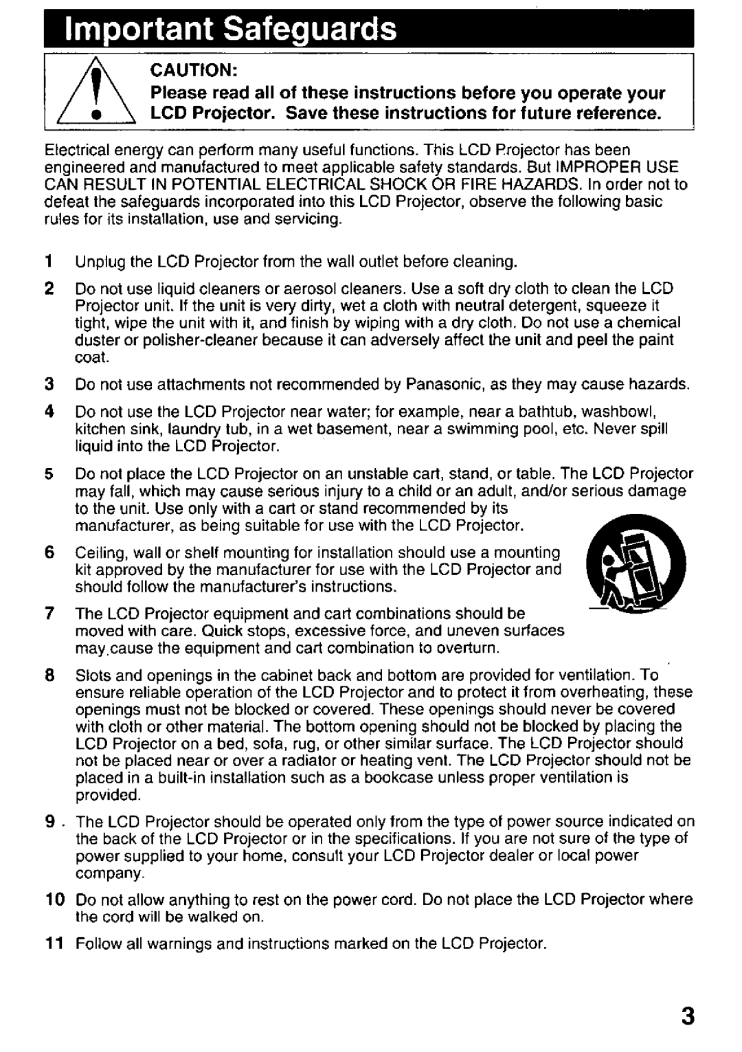 Panasonic PT-L759U manual 