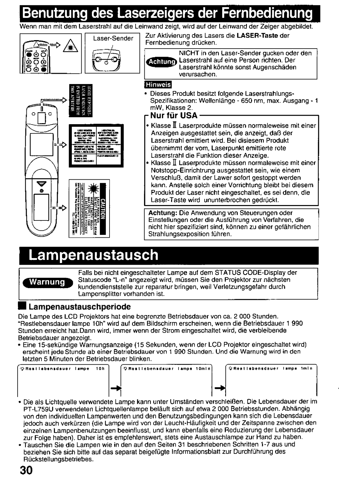 Panasonic PT-L759U manual 