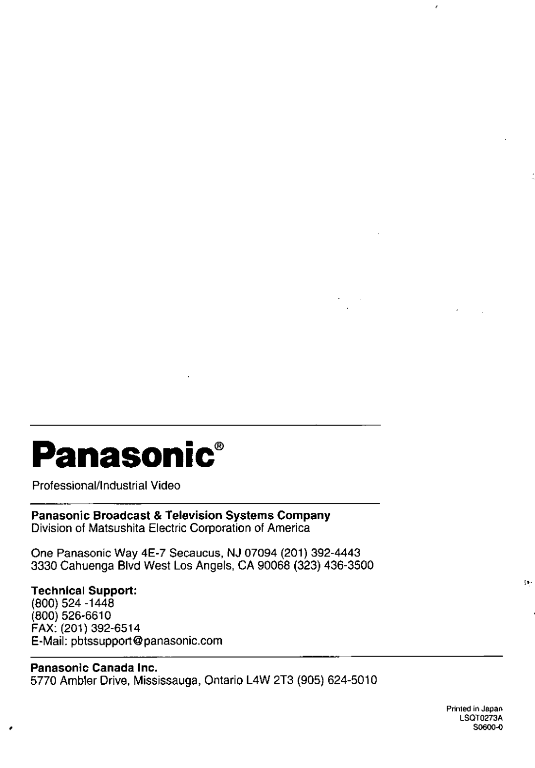 Panasonic PT-L759U manual 