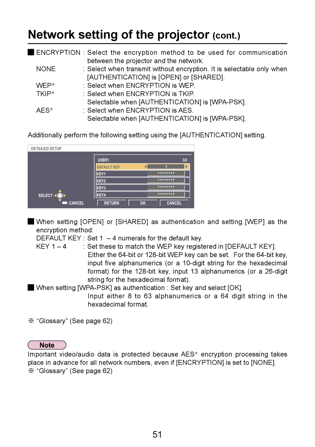 Panasonic PT-LB50NTE manual Return Cancel 