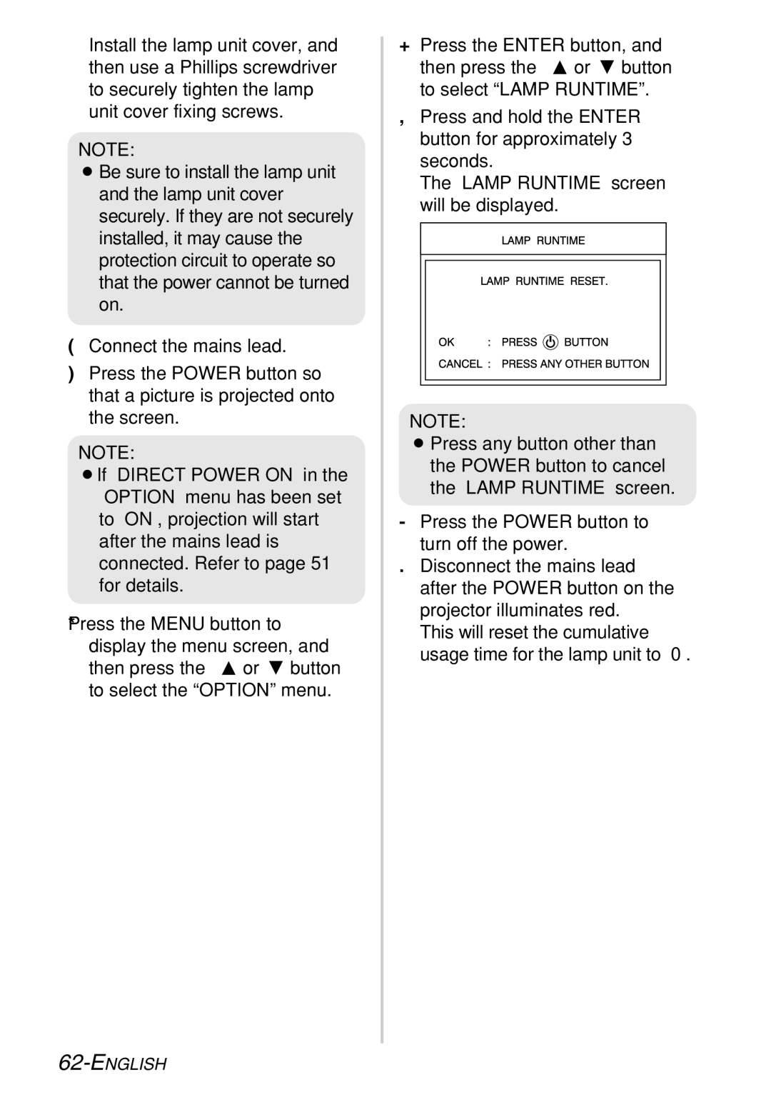 Panasonic PT-LB60NTE manual English 