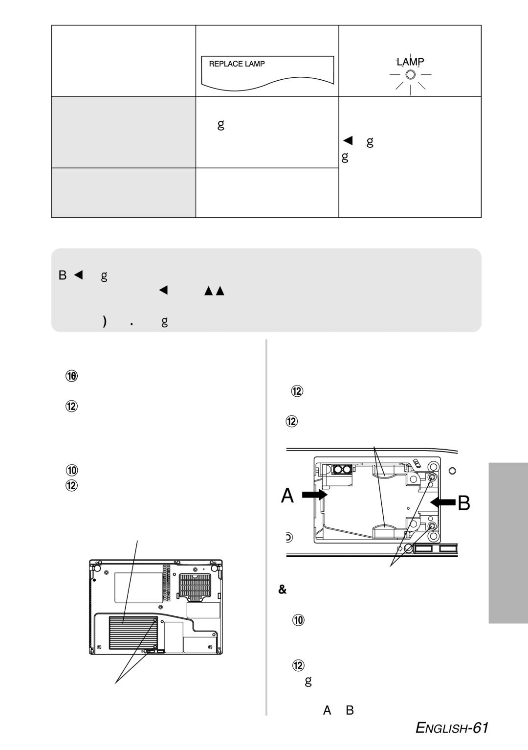 Panasonic PT-LB60U manual Lamp unit replacement procedure, Handles 