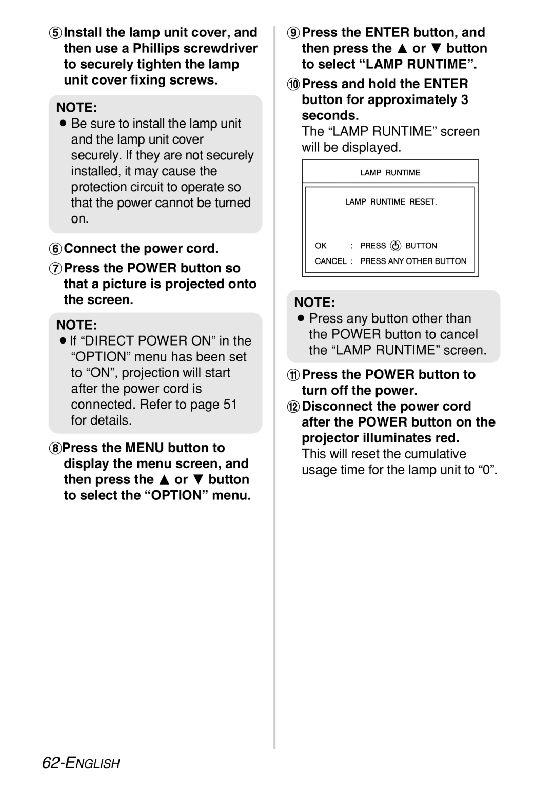 Panasonic PT-LB60U manual English 