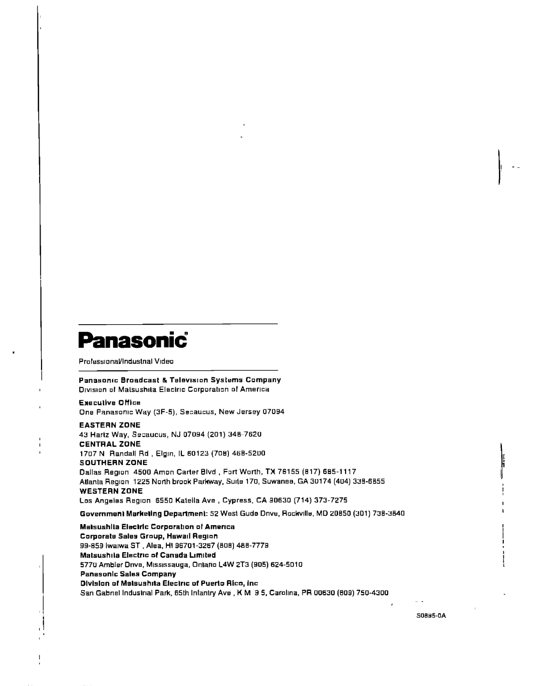 Panasonic PTL104P manual 