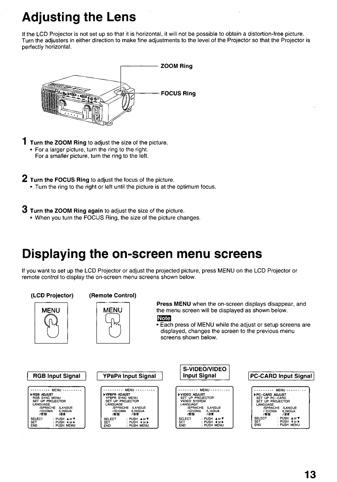 Panasonic PTL758U manual 