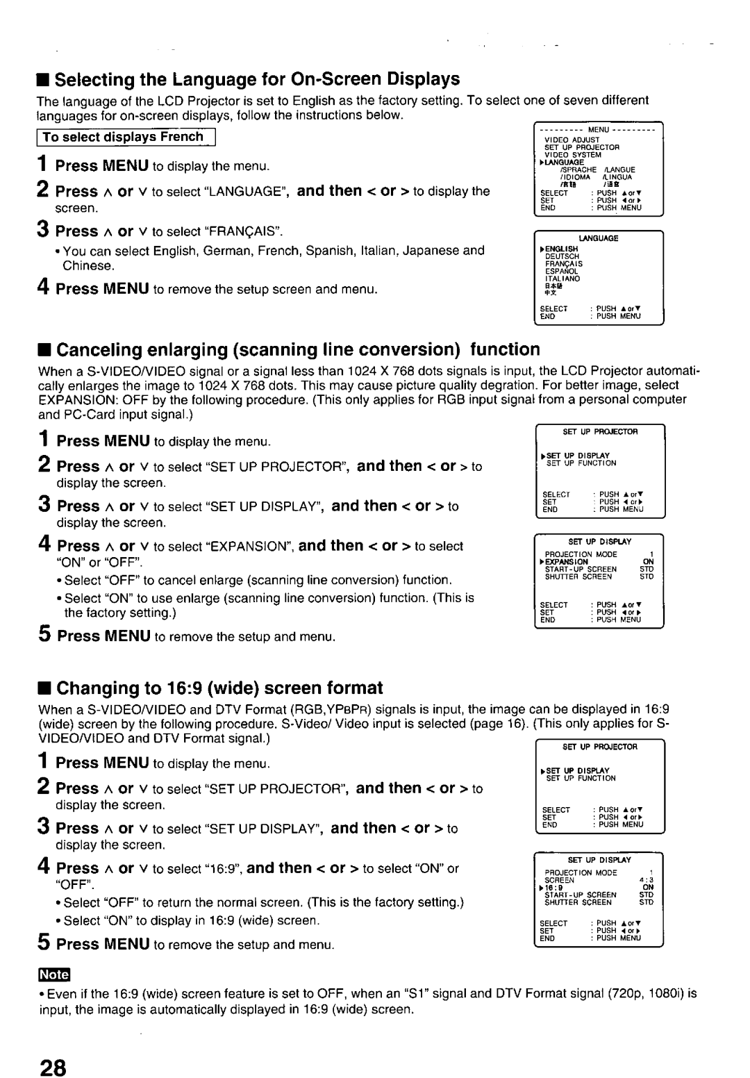 Panasonic PTL758U manual 