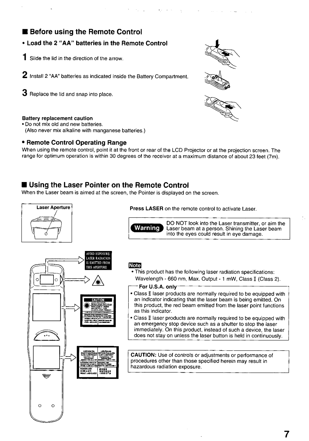 Panasonic PTL758U manual 