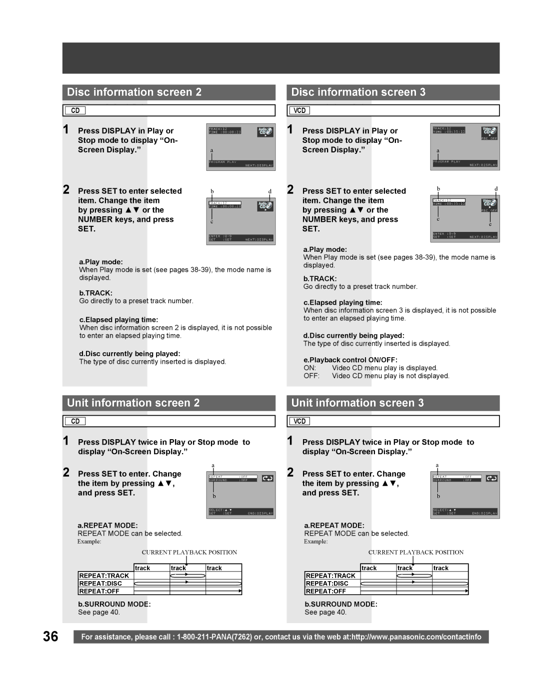 Panasonic PV 20DF25, PV 27DF25 operating instructions Screen 