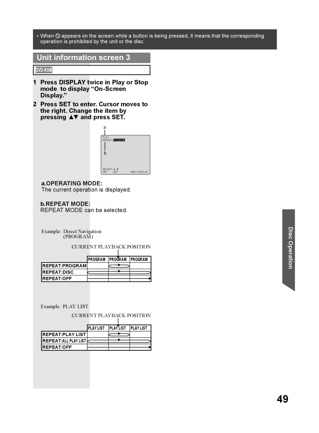 Panasonic PV 27DF64, PV 20DF64 operating instructions Example Play List 